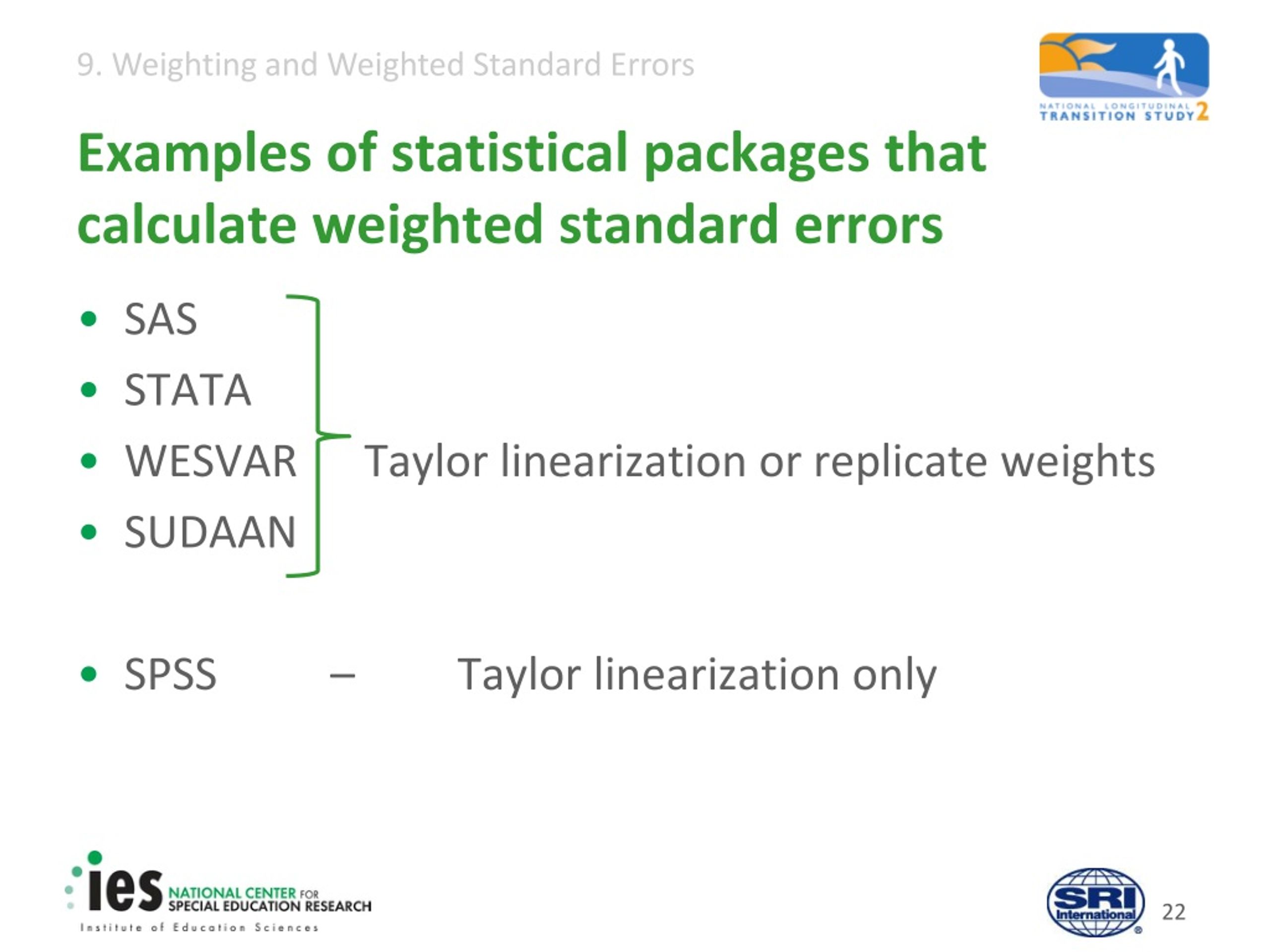 PPT 9. Weighting and Weighted Standard Errors PowerPoint Presentation