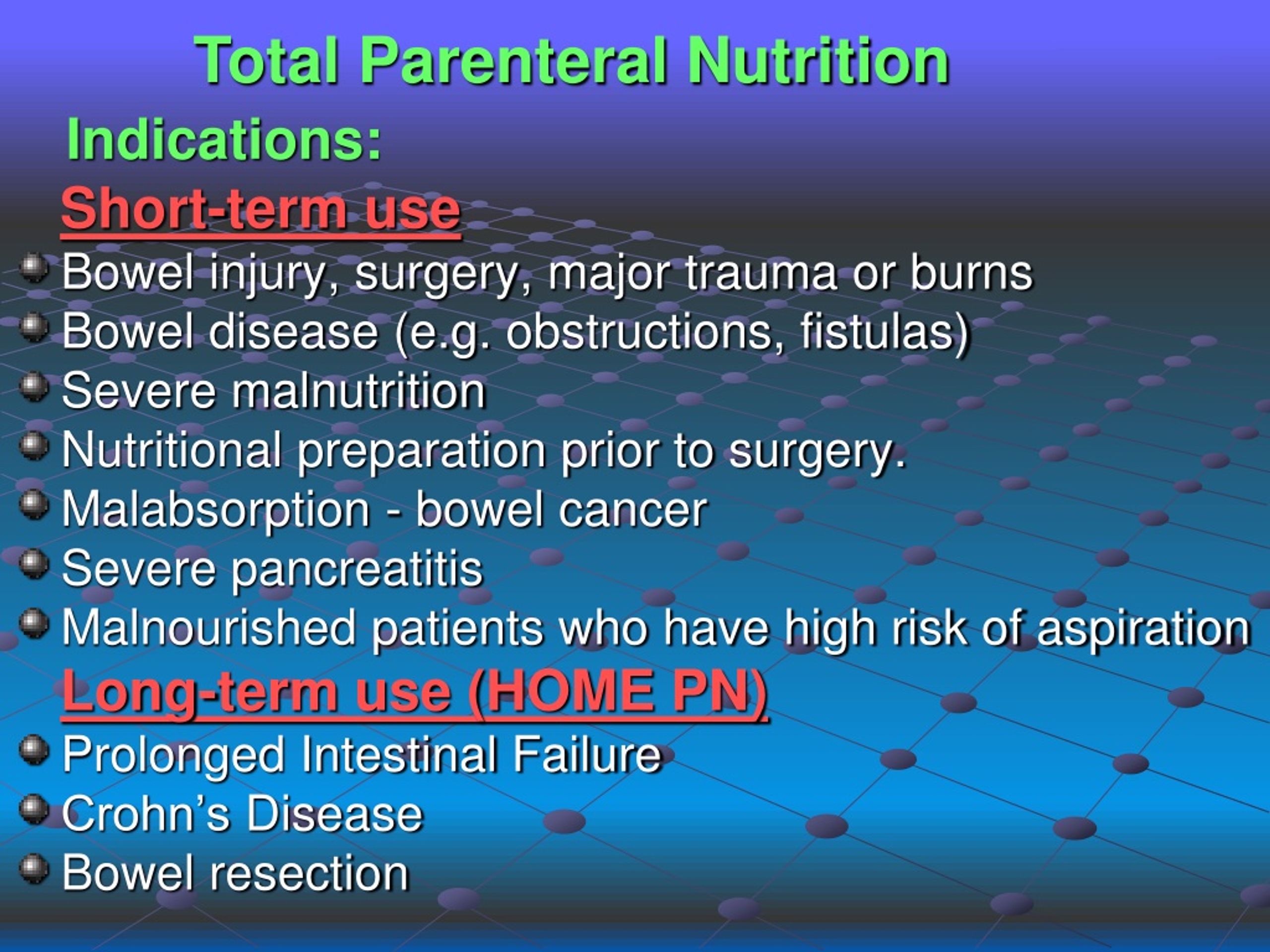 PPT Parenteral Nutrition PowerPoint Presentation, free download ID