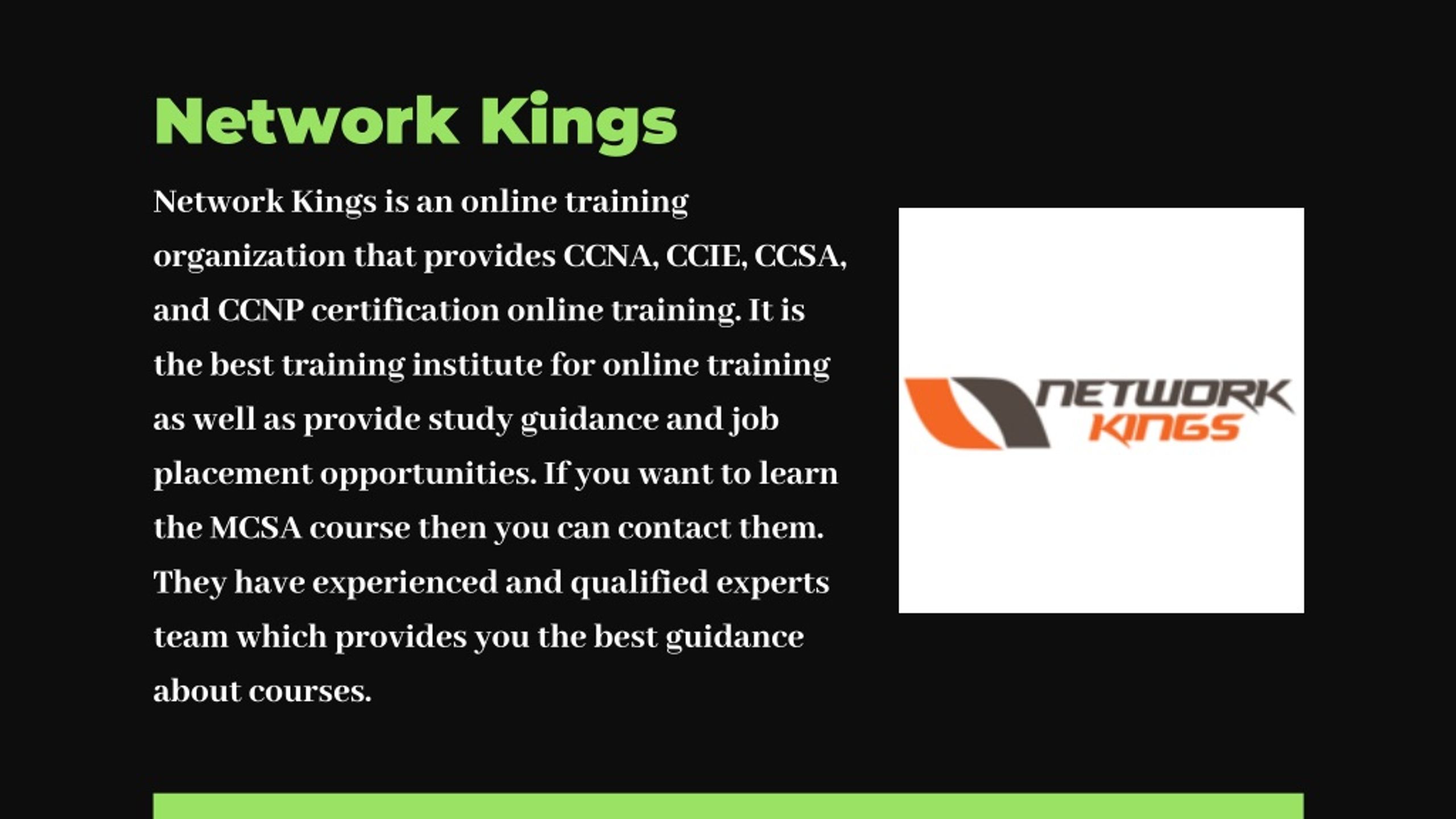 PPT Learn MCSA Course from Network Kings PowerPoint Presentation