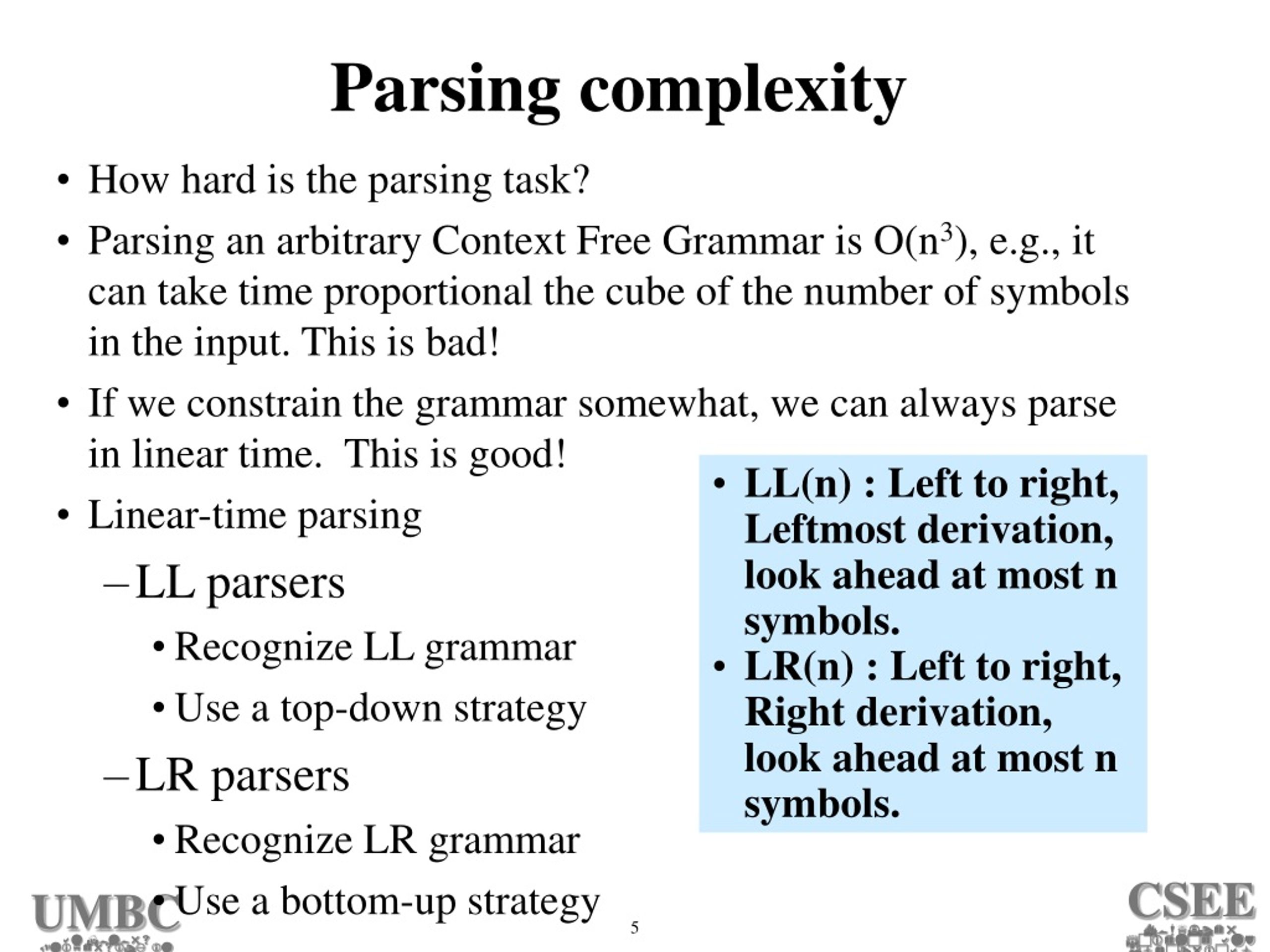 PPT Chapter 4 (b) parsing PowerPoint Presentation, free download ID