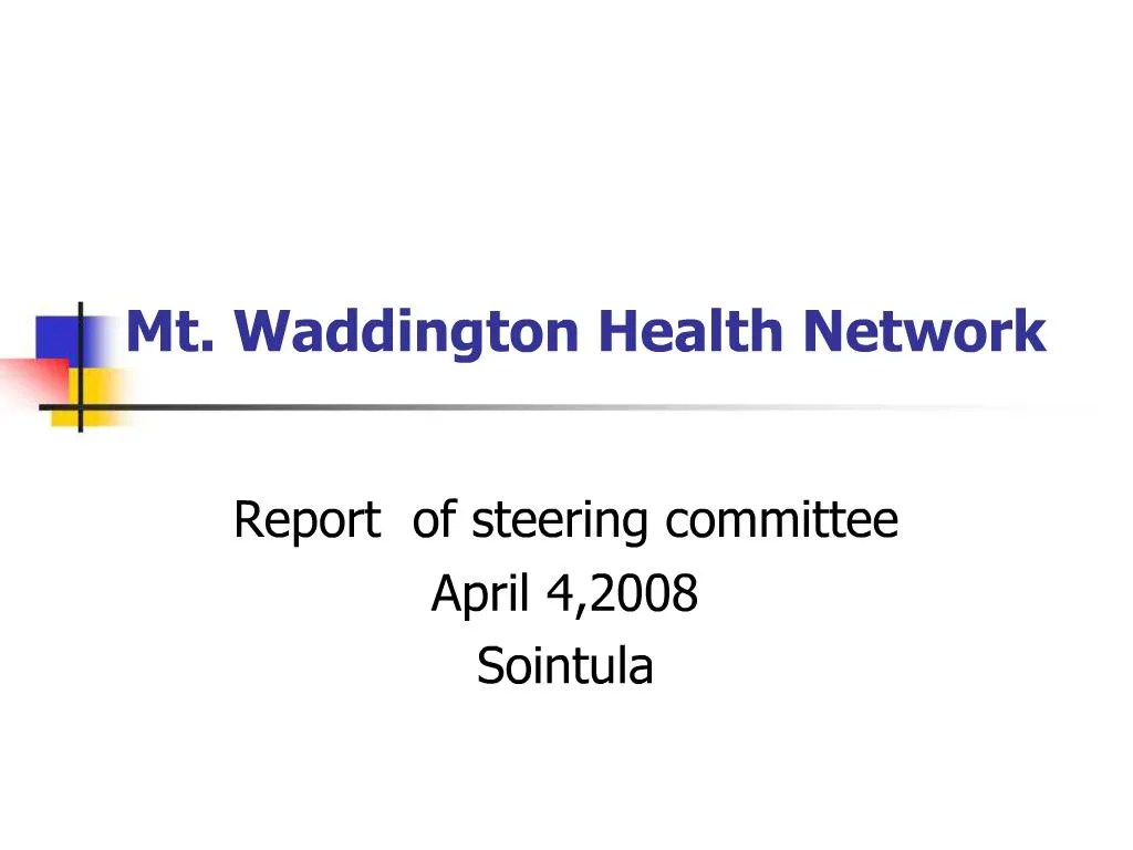 PPT Mt. Waddington Health Network PowerPoint Presentation, free