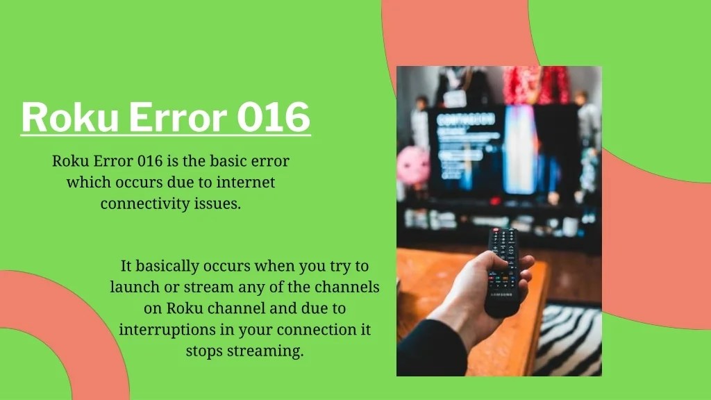 PPT How To fix Roku Error Code 016 Smart TV Error PowerPoint