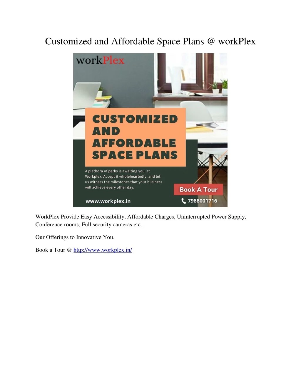 PPT Customized and Affordable Space Plans PowerPoint Presentation