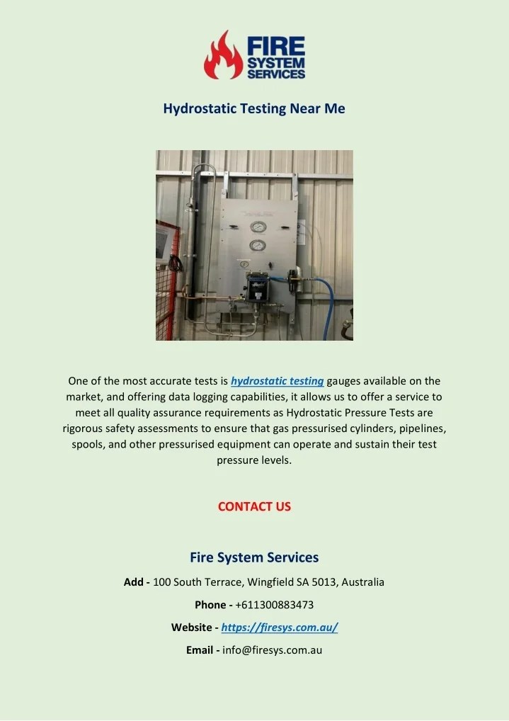 PPT Hydrostatic Testing Near Me PowerPoint Presentation, free