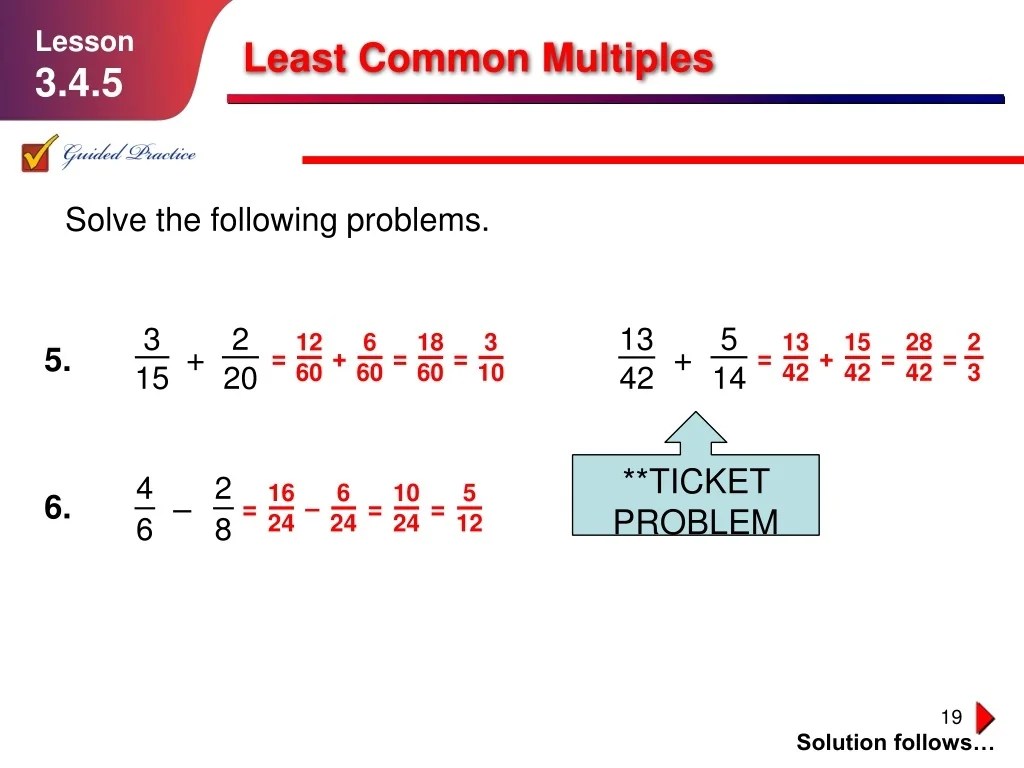 PPT Least Common Multiples And Greatest Common Factor PowerPoint
