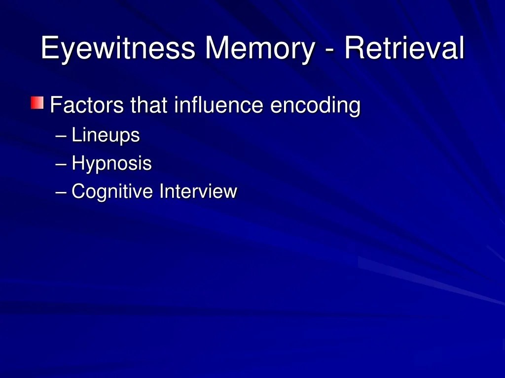 PPT Reconstructive Memory and Distortions PowerPoint Presentation