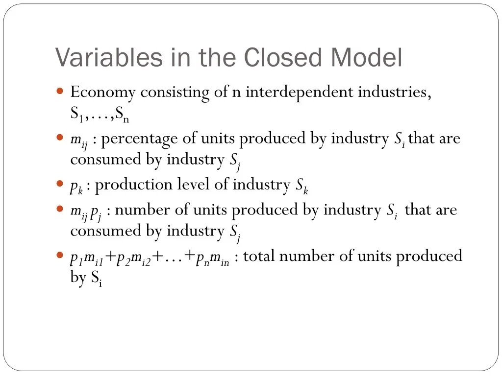 PPT Leontiefâ€™s InputOutput Model PowerPoint Presentation, free