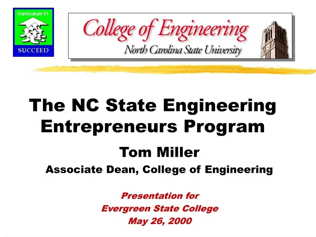 PPT The NC State Engineering Entrepreneurs Program PowerPoint