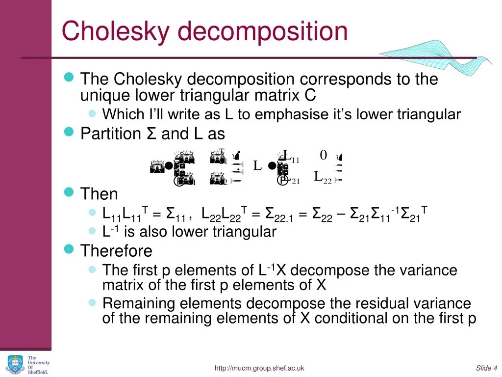 PPT Cholesky A Versatile Tool for Inverting Matrices