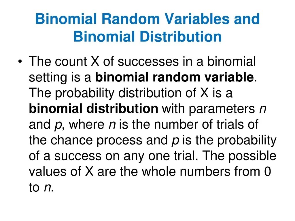 PPT Binomial & Geometric Random Variables PowerPoint Presentation