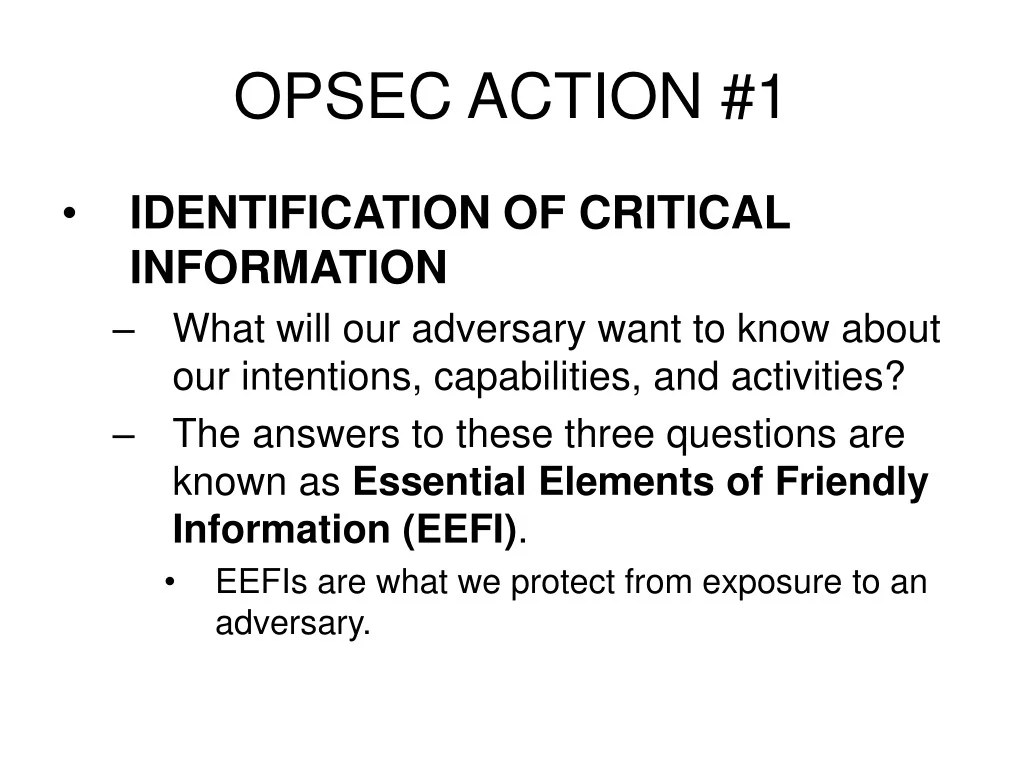 PPT Operations Security (OPSEC) PowerPoint Presentation, free