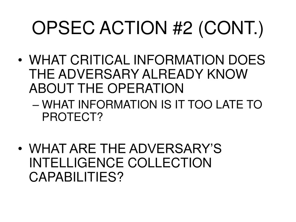 PPT Operations Security (OPSEC) PowerPoint Presentation, free