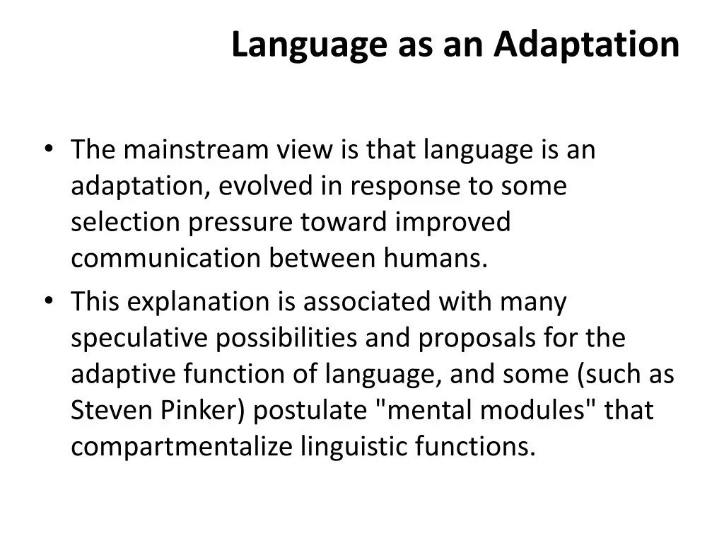 PPT - THE EVOLUTION OF LANGUAGE PowerPoint Presentation, free download