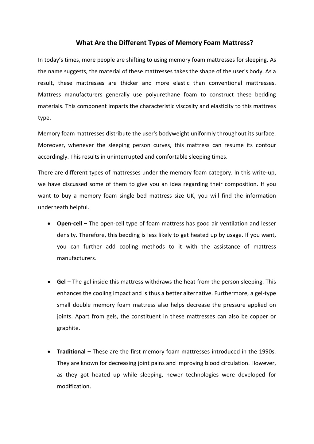 PPT What Are the Different Types of Memory Foam Mattress PowerPoint