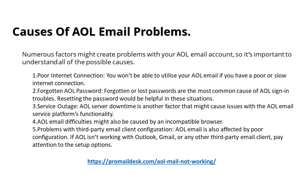 PPT How to Fix AOL Mail Not Working( 1(559)3122872) AOL remote