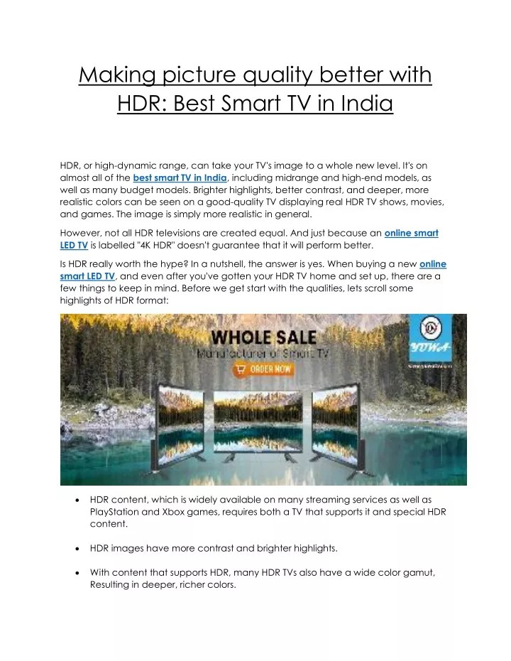 PPT Making picture quality better with HDR PowerPoint Presentation