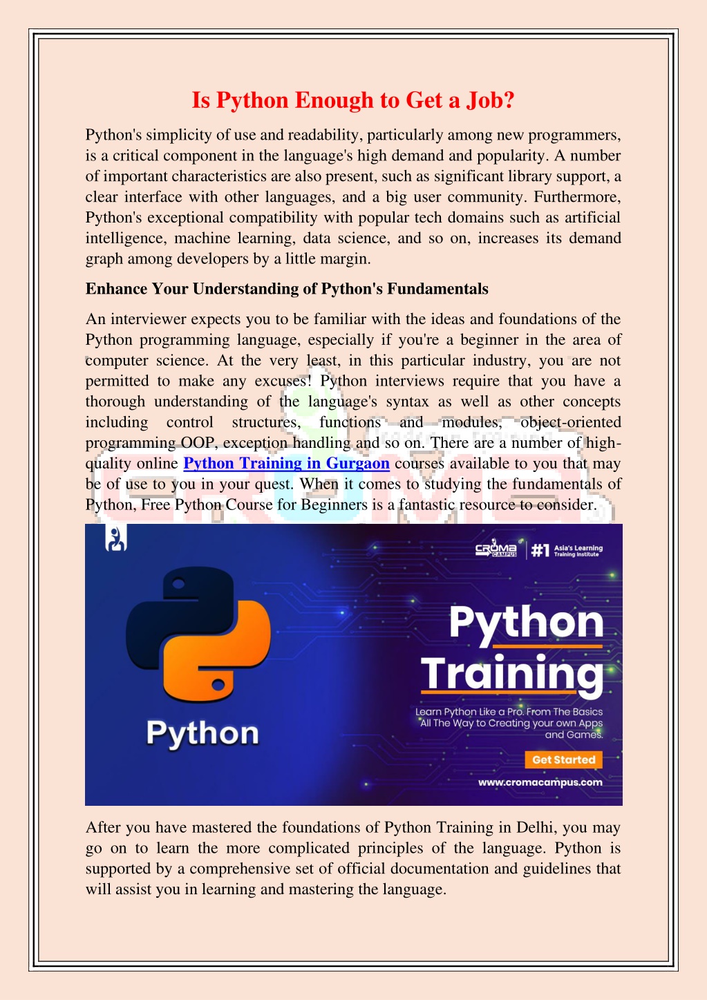 PPT Is Python Enough to Get a Job? PowerPoint Presentation, free