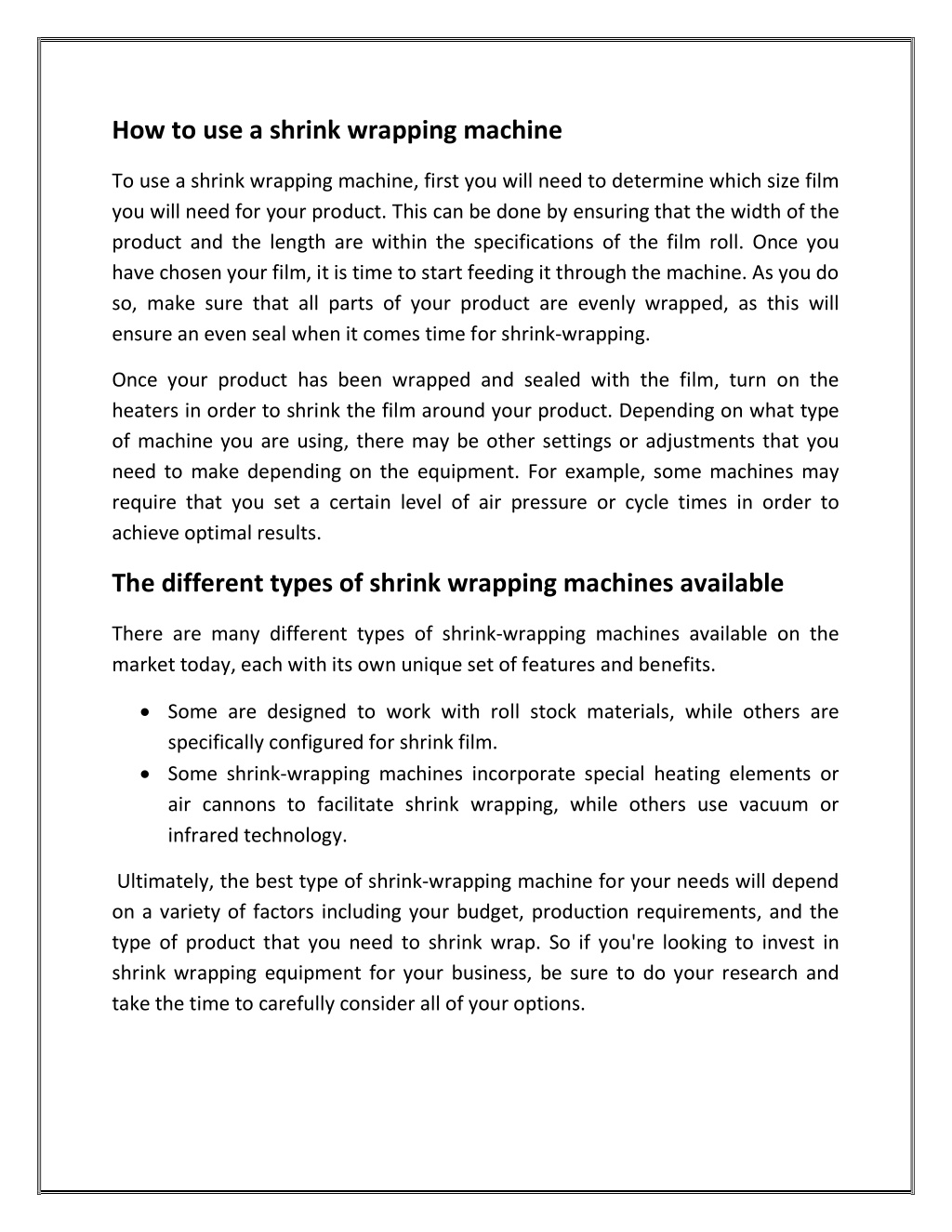 PPT Why You Need a Shrink Wrapping Machine PowerPoint Presentation