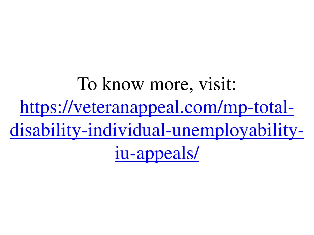PPT Veteran Disability Unemployability Benefits PowerPoint