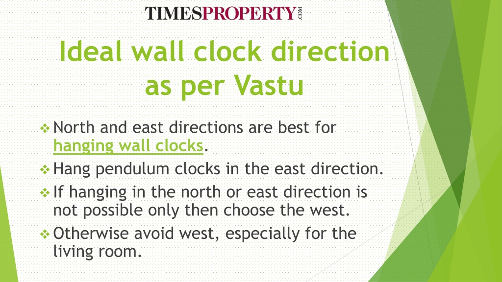 PPT Selecting a good wall clock direction as per Vastu PowerPoint
