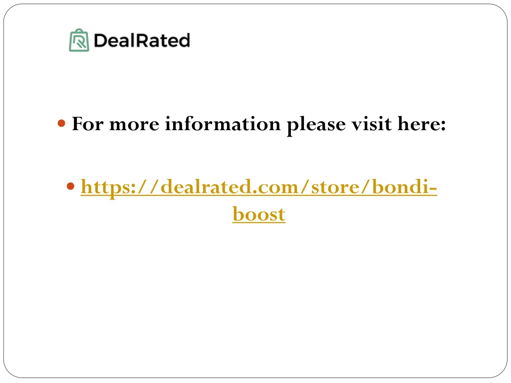 PPT Bondi boost discount code PowerPoint Presentation, free download