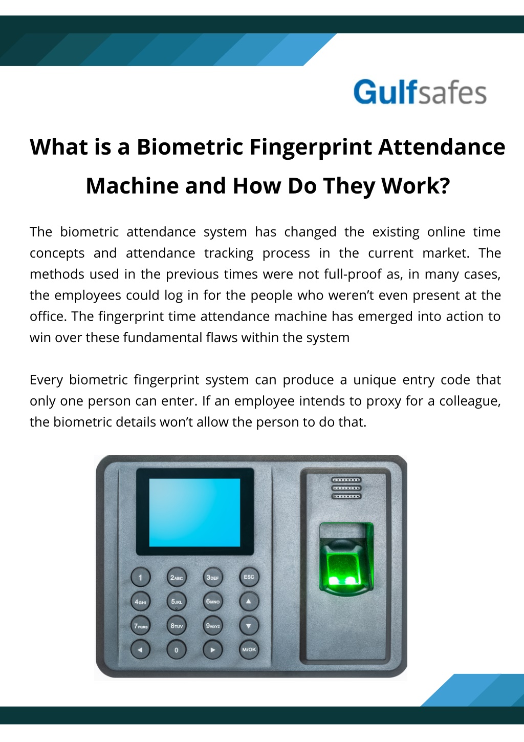 PPT What is a Biometric Fingerprint Attendance Machine and How Do