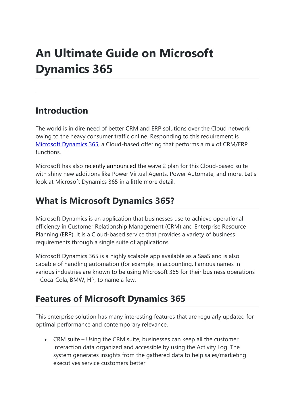 PPT An Ultimate Guide on Microsoft Dynamics 365 PowerPoint
