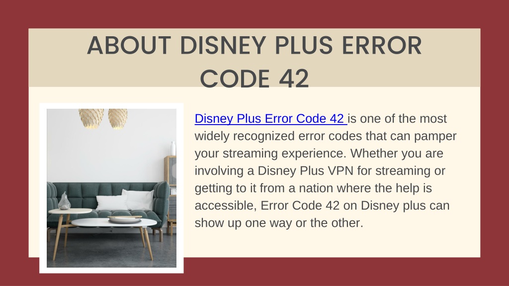 PPT Best Fix For Disney Plus Error Code 42 1 8882706412