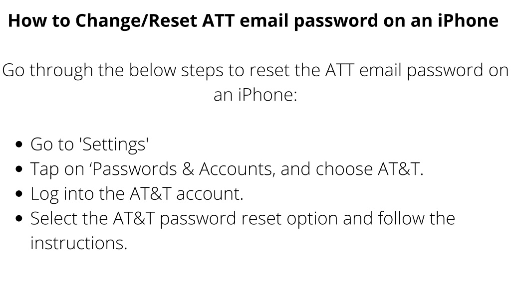 PPT How Do I Reset my ATT Email Password PowerPoint Presentation