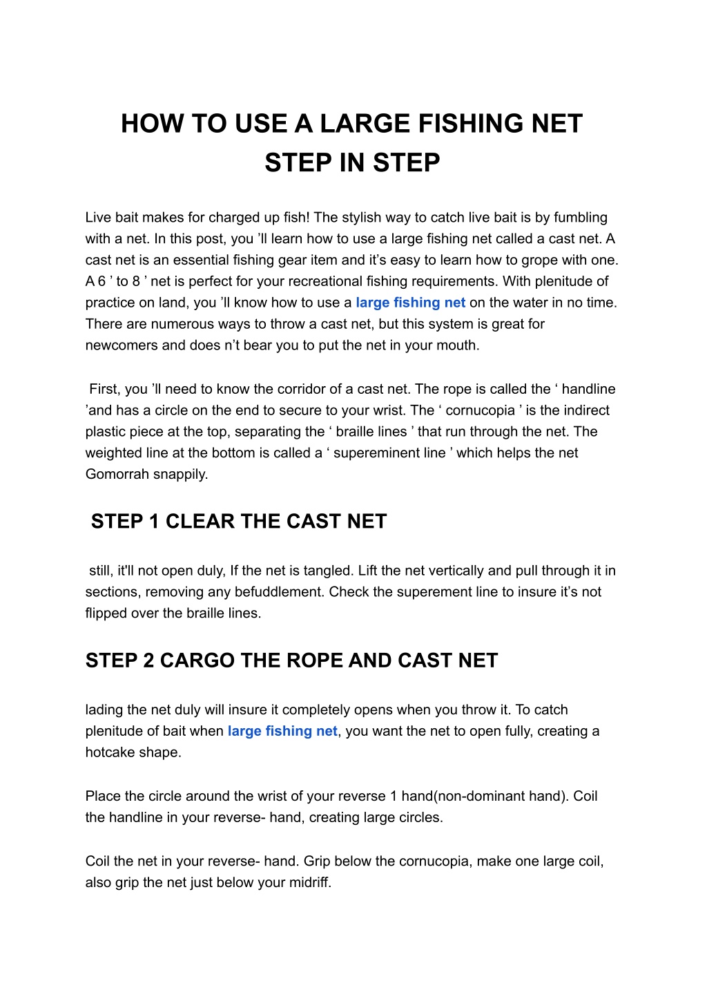 PPT HOW TO USE A LARGE FISHING NET STEP in STEP PowerPoint