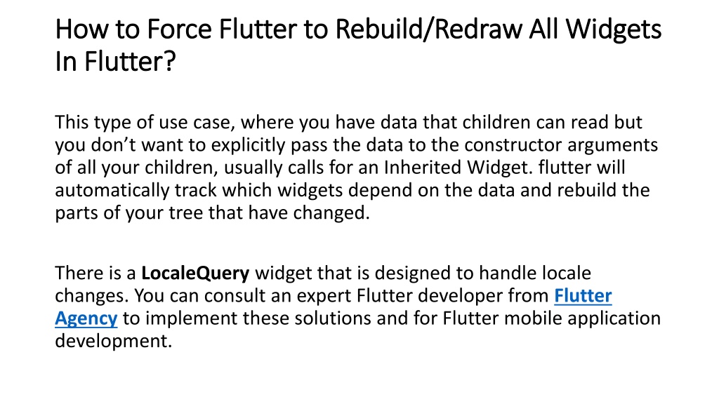 PPT Force Flutter to Rebuild or Redraw All Widgets PowerPoint
