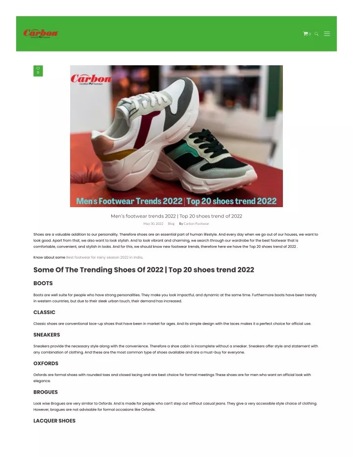 PPT Mens footwear trends 2022 Top 20 shoes trend of 2022 PowerPoint