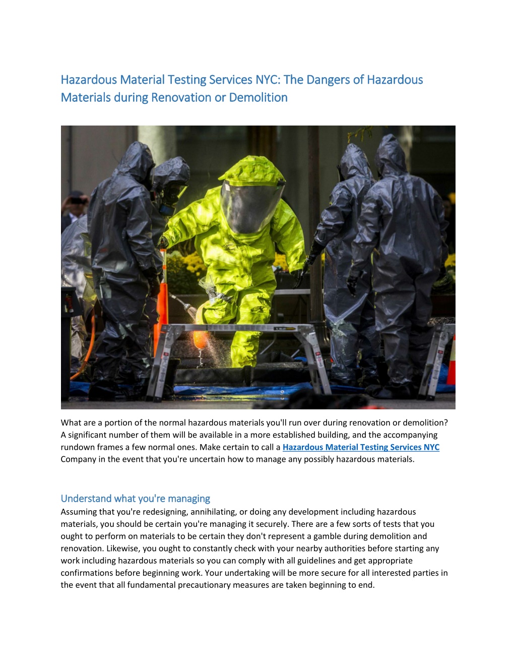 PPT The Dangers of Hazardous Material Testing Services NYC PowerPoint