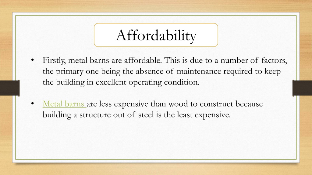 PPT Metal Barns Vs. Wood Barns PowerPoint Presentation, free download