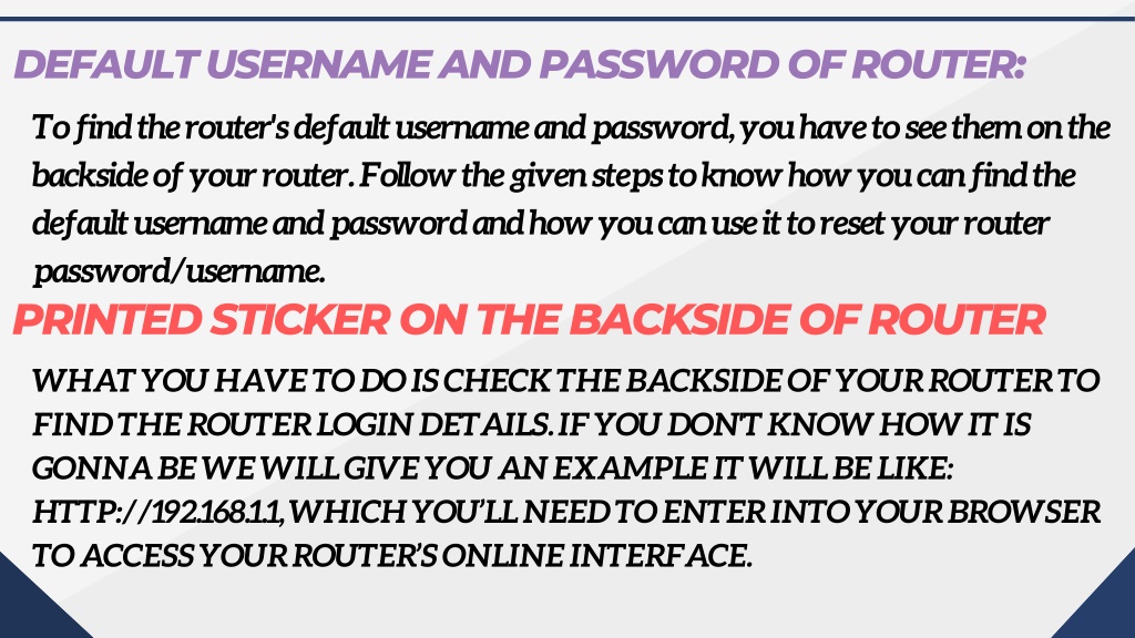 PPT How do I reset my router name and password? PowerPoint
