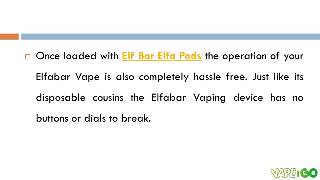 PPT How Long Does The Elf Bar Elfa Pods Last? PowerPoint Presentation