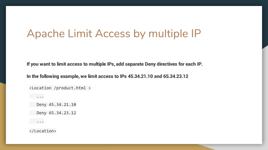 PPT Apache Deny URL Files Directory PowerPoint Presentation, free