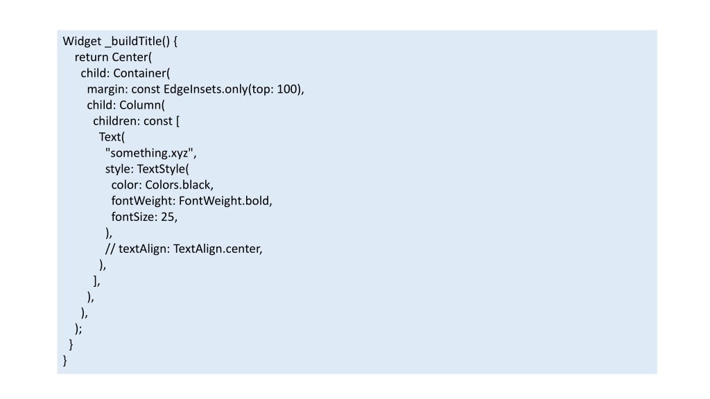 PPT How to Vertically Center a Column in Flutter PowerPoint
