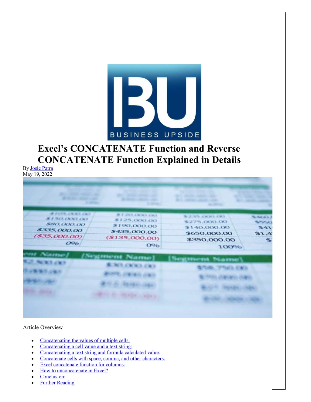 PPT Excel’s CONCATENATE Function and Reverse CONCATENATE Function