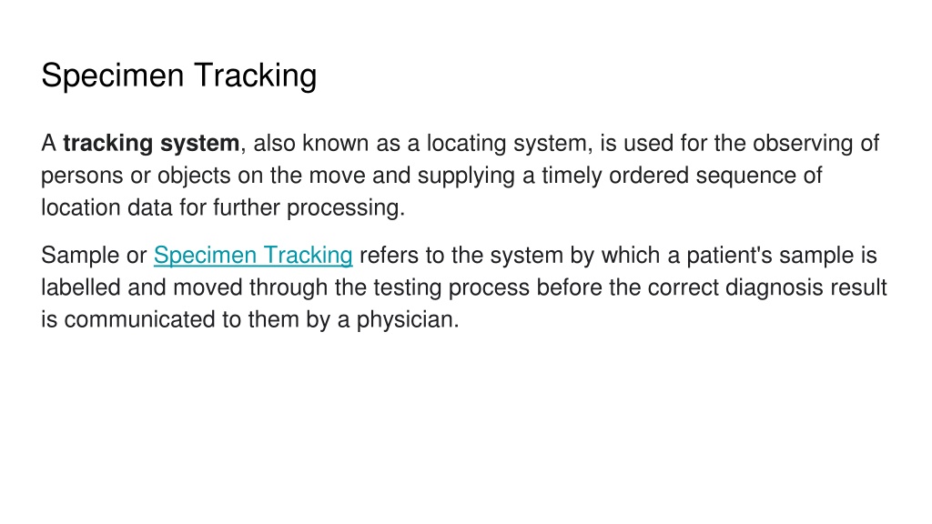 PPT Specimen Tracking PowerPoint Presentation, free download ID11459982