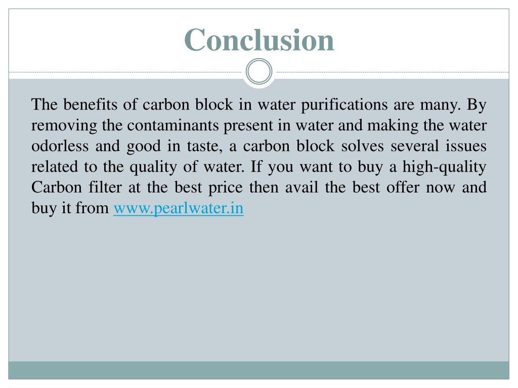 PPT Benefits of Carbon Block in Water Filtration PowerPoint