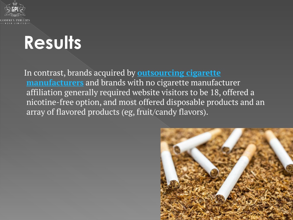 PPT How To Design and Sale of ECigarettes by Cigarette Manufacturers