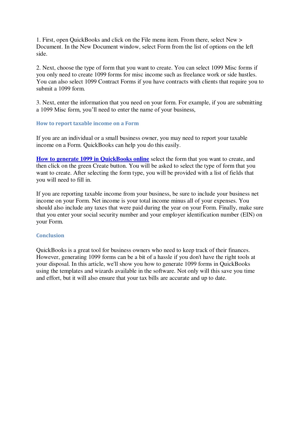 PPT How to Generate 1099 Forms In QuickBooks? PowerPoint Presentation