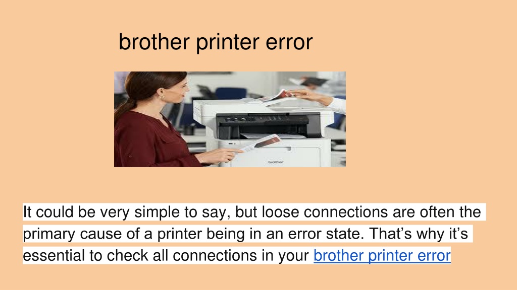 PPT brother printer in error state PowerPoint Presentation, free download ID11480302