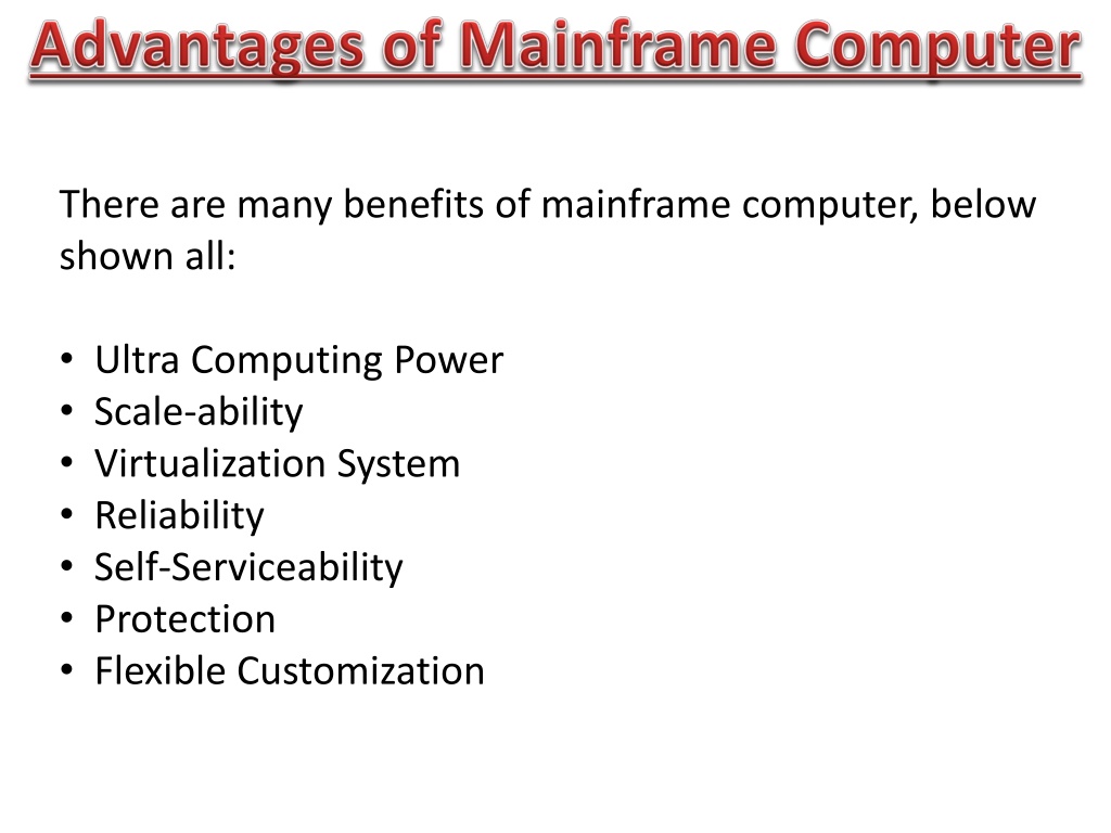 PPT Mainframe Computer with its Example, Types, Uses, and Features