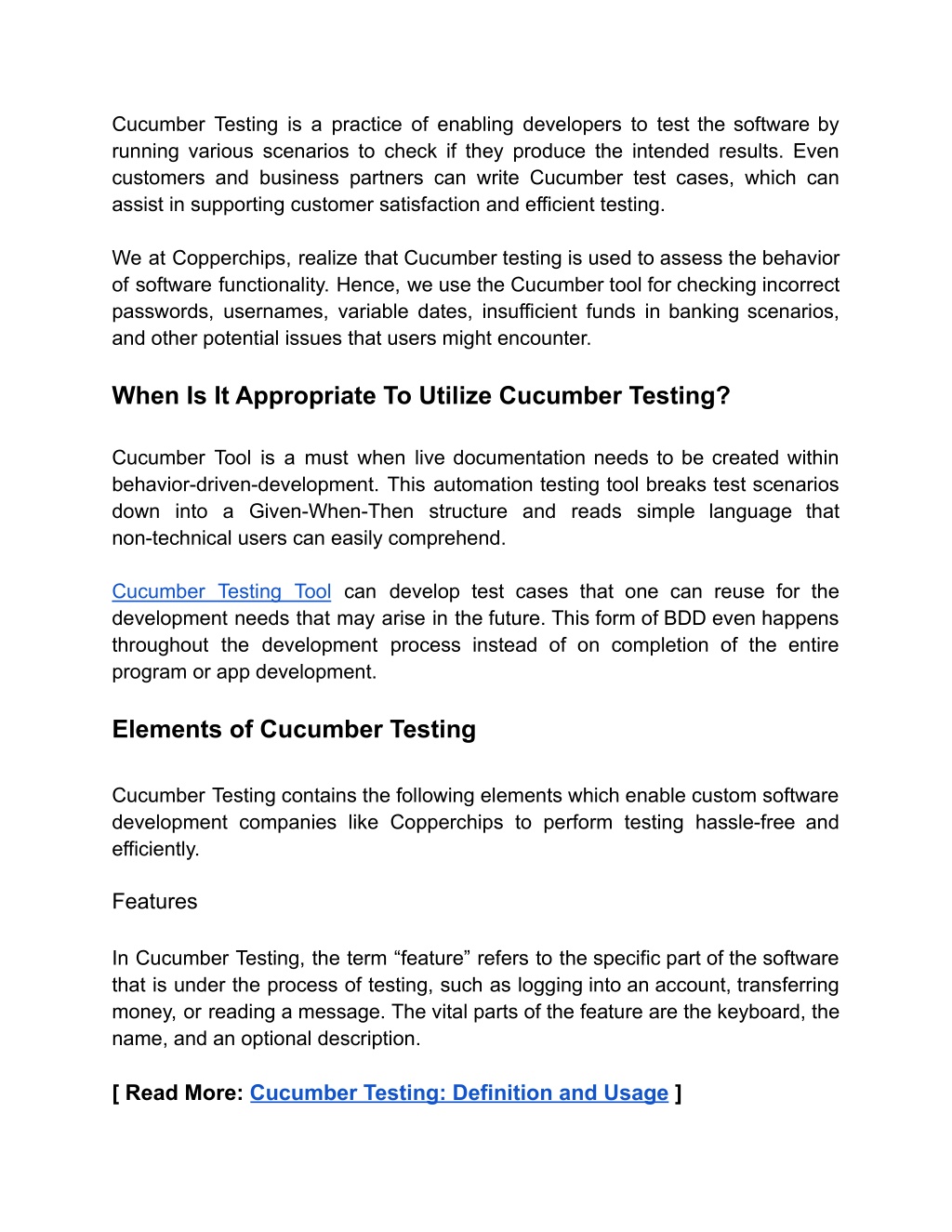 PPT Cucumber Testing_ Definition and UsageCopperchips PowerPoint