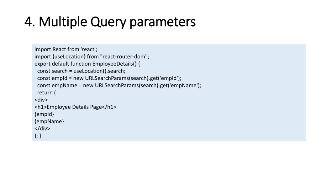PPT How to Get Parameter Value from Query String in React PowerPoint