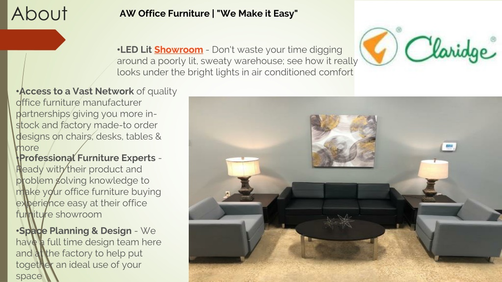 PPT Office Furniture Showroom PowerPoint Presentation, free download