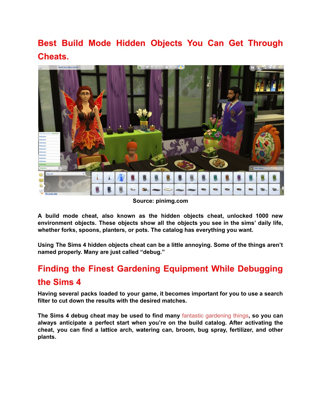 PPT Sims 4 Debug Cheat How to Show Hidden Objects in Sims 4