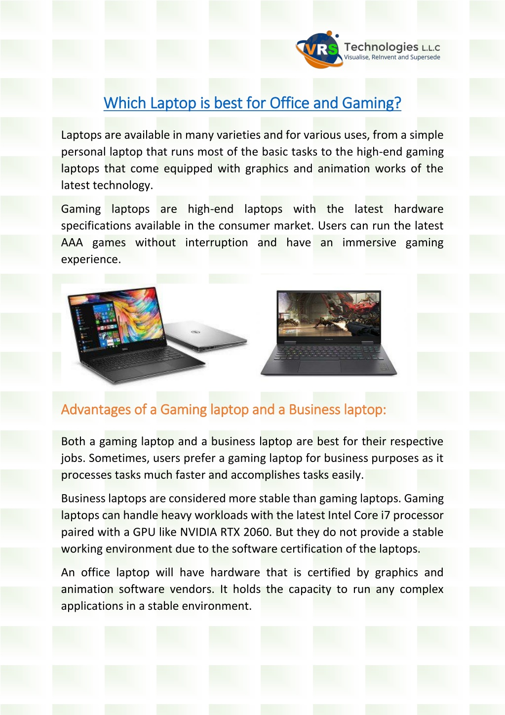 PPT Which Laptop is best for Office and Gaming? PowerPoint